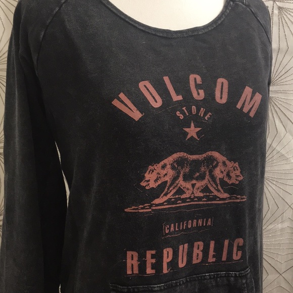 Volcom Black Acid Wash Sweater